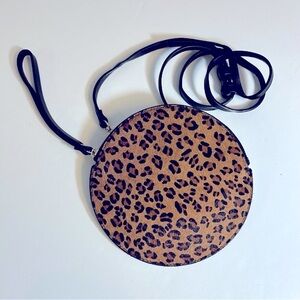 Monserat De‎ Lucca Noa Calf Hair Animal Print Crossbody Clutch Wristlet